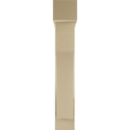 Ekena Millwork - BKTUR0554X26X34WTL05RCPR - Timberthane Faux Wood Westlake Style Bracket w/ Offset Brace, Block Ends, 5 1/2"W x 26"D x 34"H, Primed Tan
