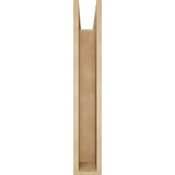 Ekena Millwork - BKTUR0554X26X34WTL05RCPR - Timberthane Faux Wood Westlake Style Bracket w/ Offset Brace, Block Ends, 5 1/2"W x 26"D x 34"H, Primed Tan