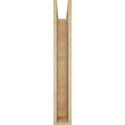 Ekena Millwork - BKTUR0554X26X38WTL05RCPR - Timberthane Faux Wood Westlake Style Bracket w/ Offset Brace, Block Ends, 5 1/2"W x 26"D x 38"H, Primed Tan