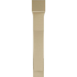 Ekena Millwork - BKTUR0554X28X36WTL05RCPR - Timberthane Faux Wood Westlake Style Bracket w/ Offset Brace, Block Ends, 5 1/2"W x 28"D x 36"H, Primed Tan