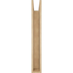 Ekena Millwork - BKTUR0554X28X40WTL05RCPR - Timberthane Faux Wood Westlake Style Bracket w/ Offset Brace, Block Ends, 5 1/2"W x 28"D x 40"H, Primed Tan