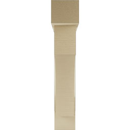 Ekena Millwork - BKTUR0554X30X30WTL05RCPR - Timberthane Faux Wood Westlake Style Bracket w/ Offset Brace, Block Ends, 5 1/2"W x 30"D x 30"H, Primed Tan