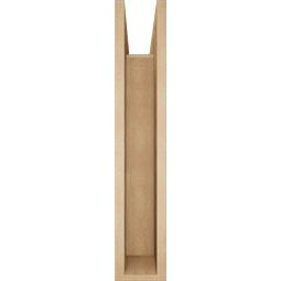 Ekena Millwork - BKTUR0554X30X30WTL05RCPR - Timberthane Faux Wood Westlake Style Bracket w/ Offset Brace, Block Ends, 5 1/2"W x 30"D x 30"H, Primed Tan