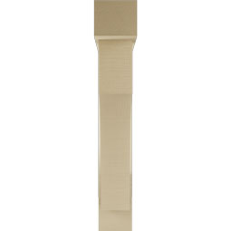Ekena Millwork - BKTUR0554X30X34WTL05RCPR - Timberthane Faux Wood Westlake Style Bracket w/ Offset Brace, Block Ends, 5 1/2"W x 30"D x 34"H, Primed Tan