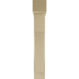 Ekena Millwork - BKTUR0554X30X36WTL05RCPR - Timberthane Faux Wood Westlake Style Bracket w/ Offset Brace, Block Ends, 5 1/2"W x 30"D x 36"H, Primed Tan
