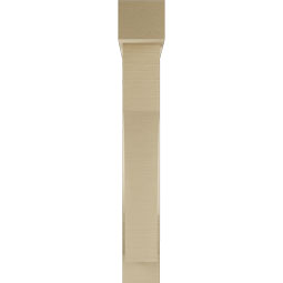 Ekena Millwork - BKTUR0554X30X38WTL05RCPR - Timberthane Faux Wood Westlake Style Bracket w/ Offset Brace, Block Ends, 5 1/2"W x 30"D x 38"H, Primed Tan
