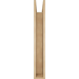 Ekena Millwork - BKTUR0554X30X38WTL05RCPR - Timberthane Faux Wood Westlake Style Bracket w/ Offset Brace, Block Ends, 5 1/2"W x 30"D x 38"H, Primed Tan