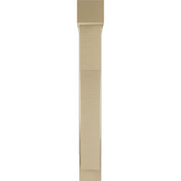 Ekena Millwork - BKTUR0554X30X42WTL05RCPR - Timberthane Faux Wood Westlake Style Bracket w/ Offset Brace, Block Ends, 5 1/2"W x 30"D x 42"H, Primed Tan