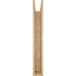 Ekena Millwork - BKTUR0554X32X40WTL05RCPR - Timberthane Faux Wood Westlake Style Bracket w/ Offset Brace, Block Ends, 5 1/2"W x 32"D x 40"H, Primed Tan
