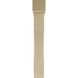 Ekena Millwork - BKTUR0554X34X38WTL05RCPR - Timberthane Faux Wood Westlake Style Bracket w/ Offset Brace, Block Ends, 5 1/2"W x 34"D x 38"H, Primed Tan