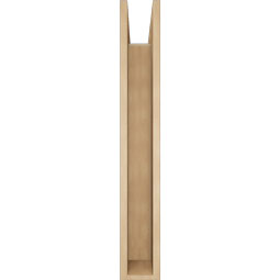 Ekena Millwork - BKTUR0554X34X38WTL05RCPR - Timberthane Faux Wood Westlake Style Bracket w/ Offset Brace, Block Ends, 5 1/2"W x 34"D x 38"H, Primed Tan