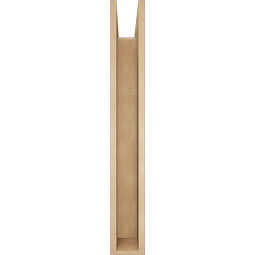Ekena Millwork - BKTUR0554X34X40WTL05RCPR - Timberthane Faux Wood Westlake Style Bracket w/ Offset Brace, Block Ends, 5 1/2"W x 34"D x 40"H, Primed Tan
