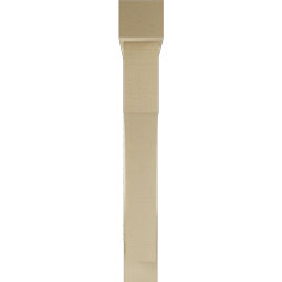 Ekena Millwork - BKTUR0554X36X40WTL05RCPR - Timberthane Faux Wood Westlake Style Bracket w/ Offset Brace, Block Ends, 5 1/2"W x 36"D x 40"H, Primed Tan