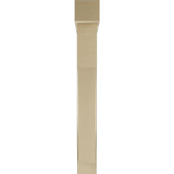Ekena Millwork - BKTUR0554X36X44WTL05RCPR - Timberthane Faux Wood Westlake Style Bracket w/ Offset Brace, Block Ends, 5 1/2"W x 36"D x 44"H, Primed Tan