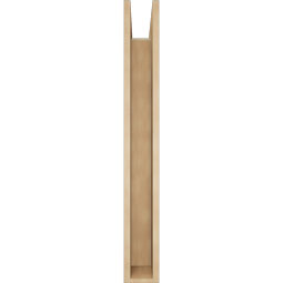 Ekena Millwork - BKTUR0554X36X44WTL05RCPR - Timberthane Faux Wood Westlake Style Bracket w/ Offset Brace, Block Ends, 5 1/2"W x 36"D x 44"H, Primed Tan