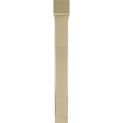 Ekena Millwork - BKTUR0554X36X48WTL05RCPR - Timberthane Faux Wood Westlake Style Bracket w/ Offset Brace, Block Ends, 5 1/2"W x 36"D x 48"H, Primed Tan