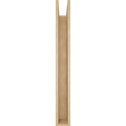 Ekena Millwork - BKTUR0554X36X48WTL05RCPR - Timberthane Faux Wood Westlake Style Bracket w/ Offset Brace, Block Ends, 5 1/2"W x 36"D x 48"H, Primed Tan