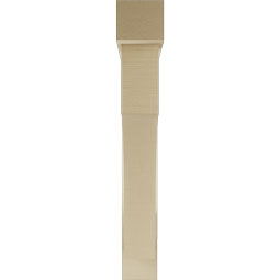 Ekena Millwork - BKTUR0554X38X38WTL05RCPR - Timberthane Faux Wood Westlake Style Bracket w/ Offset Brace, Block Ends, 5 1/2"W x 38"D x 38"H, Primed Tan