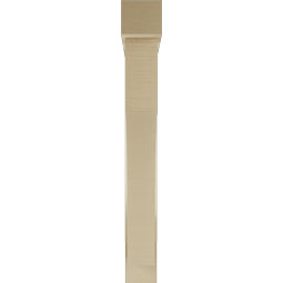 Ekena Millwork - BKTUR0554X38X44WTL05RCPR - Timberthane Faux Wood Westlake Style Bracket w/ Offset Brace, Block Ends, 5 1/2"W x 38"D x 44"H, Primed Tan