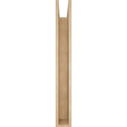 Ekena Millwork - BKTUR0554X38X44WTL05RCPR - Timberthane Faux Wood Westlake Style Bracket w/ Offset Brace, Block Ends, 5 1/2"W x 38"D x 44"H, Primed Tan