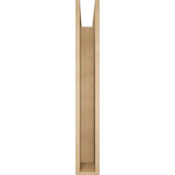 Ekena Millwork - BKTUR0554X40X40WTL05RCPR - Timberthane Faux Wood Westlake Style Bracket w/ Offset Brace, Block Ends, 5 1/2"W x 40"D x 40"H, Primed Tan
