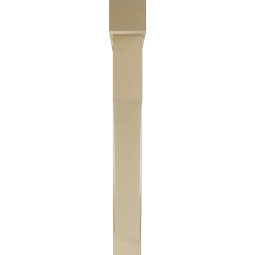 Ekena Millwork - BKTUR0554X40X44WTL05RCPR - Timberthane Faux Wood Westlake Style Bracket w/ Offset Brace, Block Ends, 5 1/2"W x 40"D x 44"H, Primed Tan