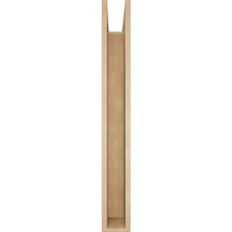 Ekena Millwork - BKTUR0554X40X44WTL05RCPR - Timberthane Faux Wood Westlake Style Bracket w/ Offset Brace, Block Ends, 5 1/2"W x 40"D x 44"H, Primed Tan