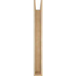 Ekena Millwork - BKTUR0554X42X48WTL05RCPR - Timberthane Faux Wood Westlake Style Bracket w/ Offset Brace, Block Ends, 5 1/2"W x 42"D x 48"H, Primed Tan