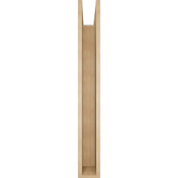 Ekena Millwork - BKTUR0554X44X44WTL05RCPR - Timberthane Faux Wood Westlake Style Bracket w/ Offset Brace, Block Ends, 5 1/2"W x 44"D x 44"H, Primed Tan