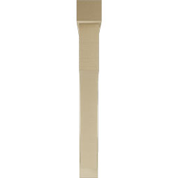 Ekena Millwork - BKTUR0554X46X46WTL05RCPR - Timberthane Faux Wood Westlake Style Bracket w/ Offset Brace, Block Ends, 5 1/2"W x 46"D x 46"H, Primed Tan