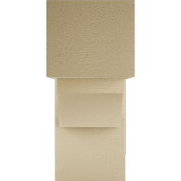 Ekena Millwork - BKTUR0756X18X18WTL05RCPR - Timberthane Faux Wood Westlake Style Bracket w/ Offset Brace, Block Ends, 7 1/2"W x 18"D x 18"H, Primed Tan