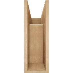 Ekena Millwork - BKTUR0756X18X22WTL05RCPR - Timberthane Faux Wood Westlake Style Bracket w/ Offset Brace, Block Ends, 7 1/2"W x 18"D x 22"H, Primed Tan
