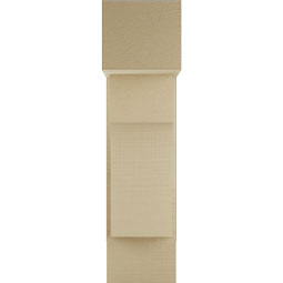 Ekena Millwork - BKTUR0756X18X30WTL05RCPR - Timberthane Faux Wood Westlake Style Bracket w/ Offset Brace, Block Ends, 7 1/2"W x 18"D x 30"H, Primed Tan