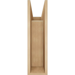 Ekena Millwork - BKTUR0756X20X28WTL05RCPR - Timberthane Faux Wood Westlake Style Bracket w/ Offset Brace, Block Ends, 7 1/2"W x 20"D x 28"H, Primed Tan