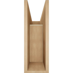 Ekena Millwork - BKTUR0756X22X22WTL05RCPR - Timberthane Faux Wood Westlake Style Bracket w/ Offset Brace, Block Ends, 7 1/2"W x 22"D x 22"H, Primed Tan