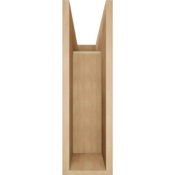 Ekena Millwork - BKTUR0756X22X26WTL05RCPR - Timberthane Faux Wood Westlake Style Bracket w/ Offset Brace, Block Ends, 7 1/2"W x 22"D x 26"H, Primed Tan