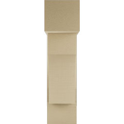 Ekena Millwork - BKTUR0756X22X30WTL05RCPR - Timberthane Faux Wood Westlake Style Bracket w/ Offset Brace, Block Ends, 7 1/2"W x 22"D x 30"H, Primed Tan