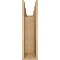 Ekena Millwork - BKTUR0756X24X28WTL05RCPR - Timberthane Faux Wood Westlake Style Bracket w/ Offset Brace, Block Ends, 7 1/2"W x 24"D x 28"H, Primed Tan