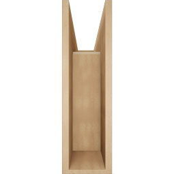 Ekena Millwork - BKTUR0756X26X26WTL05RCPR - Timberthane Faux Wood Westlake Style Bracket w/ Offset Brace, Block Ends, 7 1/2"W x 26"D x 26"H, Primed Tan