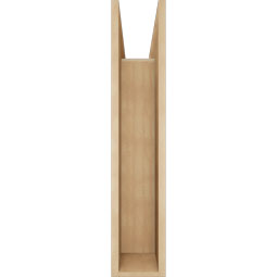 Ekena Millwork - BKTUR0756X26X38WTL05RCPR - Timberthane Faux Wood Westlake Style Bracket w/ Offset Brace, Block Ends, 7 1/2"W x 26"D x 38"H, Primed Tan