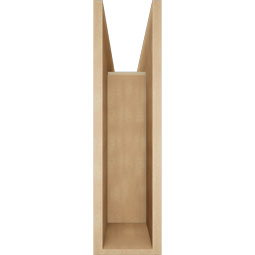 Ekena Millwork - BKTUR0756X28X28WTL05RCPR - Timberthane Faux Wood Westlake Style Bracket w/ Offset Brace, Block Ends, 7 1/2"W x 28"D x 28"H, Primed Tan
