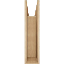 Ekena Millwork - BKTUR0756X28X32WTL05RCPR - Timberthane Faux Wood Westlake Style Bracket w/ Offset Brace, Block Ends, 7 1/2"W x 28"D x 32"H, Primed Tan