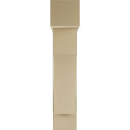 Ekena Millwork - BKTUR0756X30X38WTL05RCPR - Timberthane Faux Wood Westlake Style Bracket w/ Offset Brace, Block Ends, 7 1/2"W x 30"D x 38"H, Primed Tan