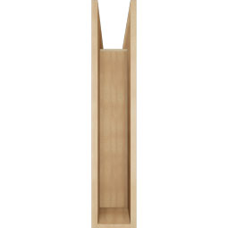 Ekena Millwork - BKTUR0756X30X38WTL05RCPR - Timberthane Faux Wood Westlake Style Bracket w/ Offset Brace, Block Ends, 7 1/2"W x 30"D x 38"H, Primed Tan