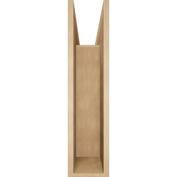 Ekena Millwork - BKTUR0756X32X32WTL05RCPR - Timberthane Faux Wood Westlake Style Bracket w/ Offset Brace, Block Ends, 7 1/2"W x 32"D x 32"H, Primed Tan