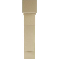 Ekena Millwork - BKTUR0756X32X36WTL05RCPR - Timberthane Faux Wood Westlake Style Bracket w/ Offset Brace, Block Ends, 7 1/2"W x 32"D x 36"H, Primed Tan