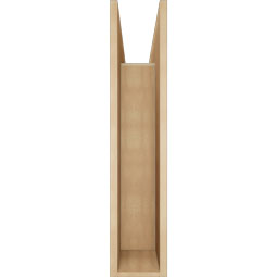 Ekena Millwork - BKTUR0756X32X36WTL05RCPR - Timberthane Faux Wood Westlake Style Bracket w/ Offset Brace, Block Ends, 7 1/2"W x 32"D x 36"H, Primed Tan