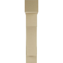 Ekena Millwork - BKTUR0756X32X40WTL05RCPR - Timberthane Faux Wood Westlake Style Bracket w/ Offset Brace, Block Ends, 7 1/2"W x 32"D x 40"H, Primed Tan