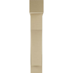 Ekena Millwork - BKTUR0756X32X44WTL05RCPR - Timberthane Faux Wood Westlake Style Bracket w/ Offset Brace, Block Ends, 7 1/2"W x 32"D x 44"H, Primed Tan