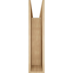 Ekena Millwork - BKTUR0756X34X34WTL05RCPR - Timberthane Faux Wood Westlake Style Bracket w/ Offset Brace, Block Ends, 7 1/2"W x 34"D x 34"H, Primed Tan